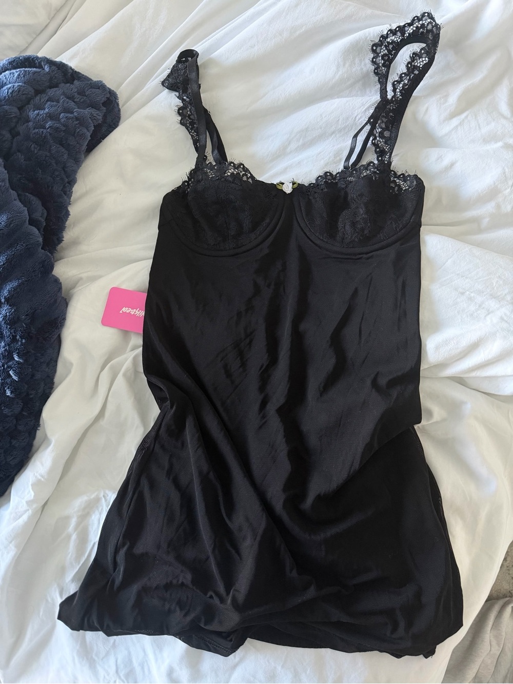 Edikted Black Lace Mini Dress